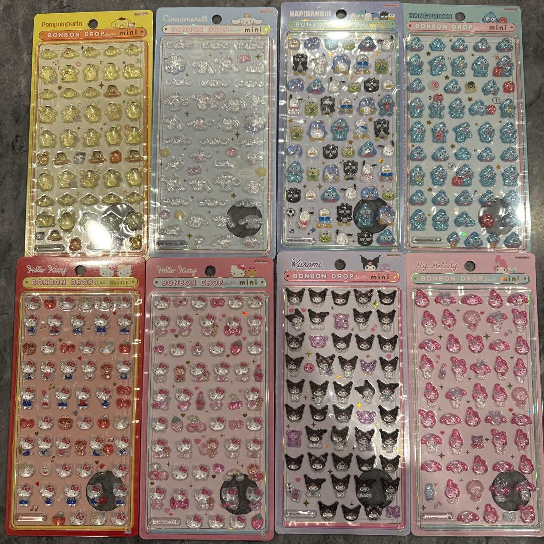 ボンボンドロップシール　ミニ　サンリオ　8点セット　コンプリート　正規品