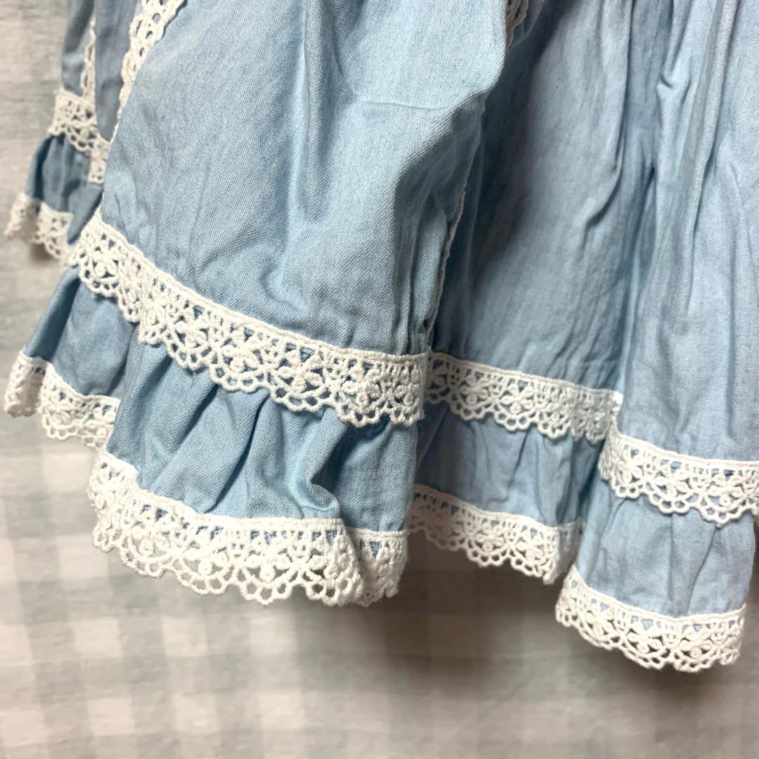LIZLISA 希少 ライトブルー フリルレース キュロット