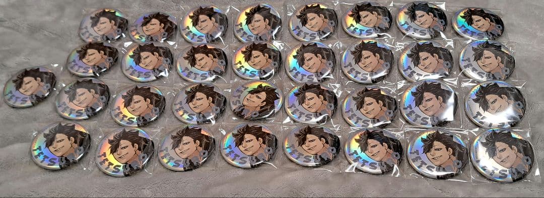 ハイキュー‼︎ ジャンプGIGA メタリック缶バッジ　黒尾 まとめ売り 33缶