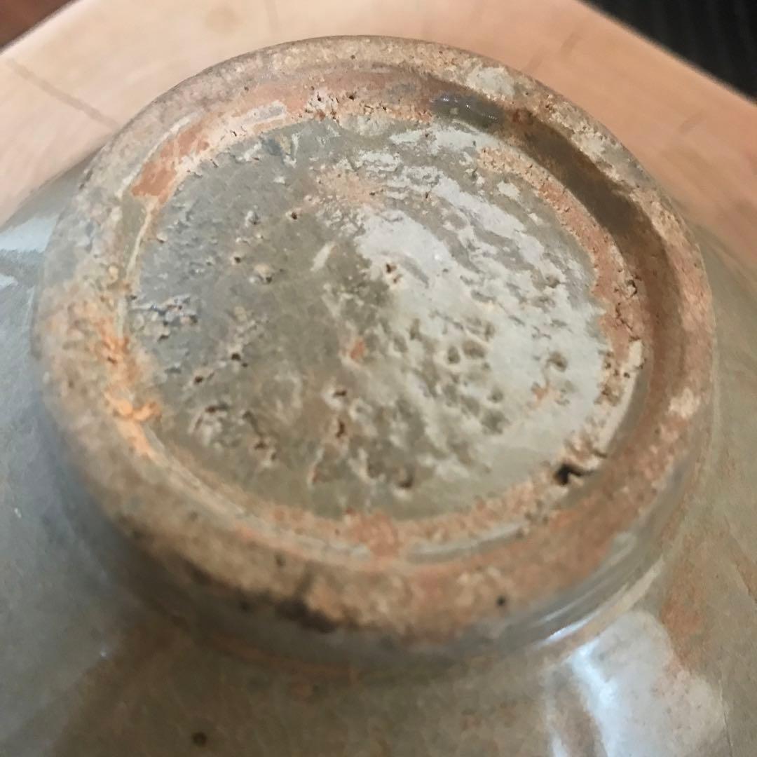 高麗青磁茶碗　蓮弁紋　李朝　高麗　茶道具