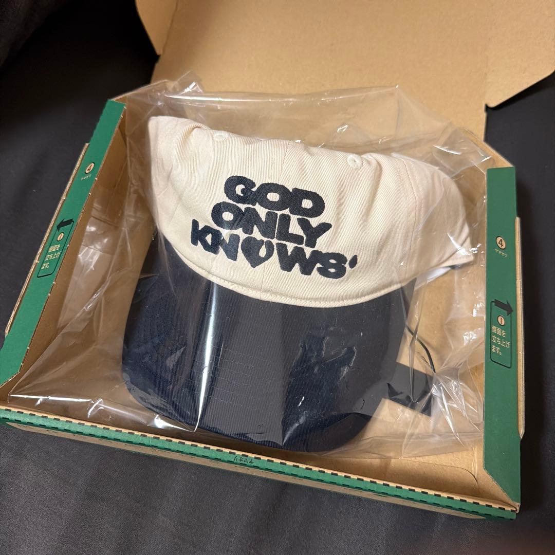 god only knows LOGO 2TONE CAP キャップ　ネイビー