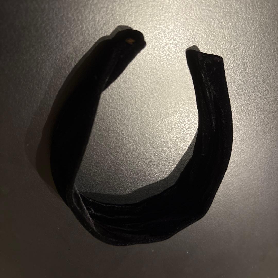 Hair Bar.コレットマルーフ黒ベロアヘッドバンド定価20,000円程度