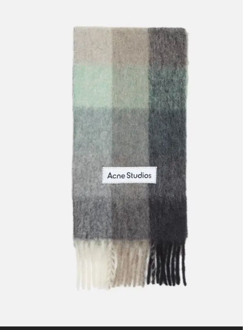 Acne Studios チェック柄マフラー 250cm x 28cm