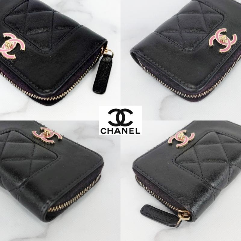 超美品　CHANEL　マドモアゼル　マトラッセ　カードケース
