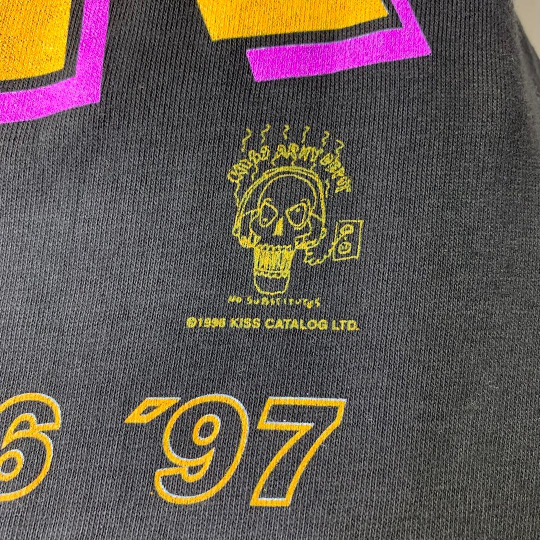 90s KISS Tシャツ L USA製 ブラック ワールドツアー 96-97