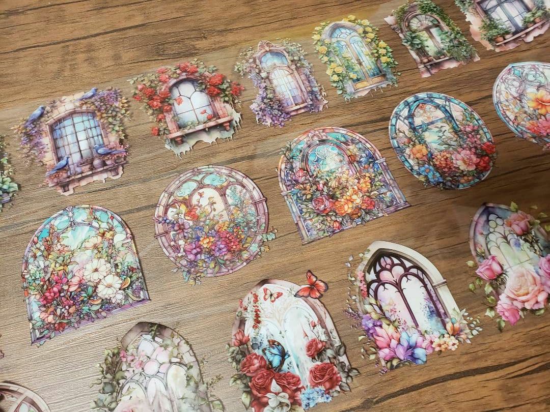 【nene様】「フローラルプリンセス光のフラワーウィンドウPETテープ6種」…他