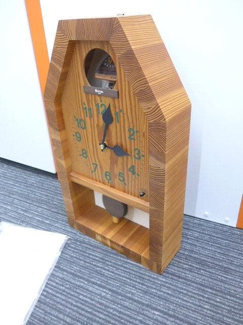 美品！長野の時計工房／キコリ・デザイン研究所の六角森のフクロウ時計／4万円