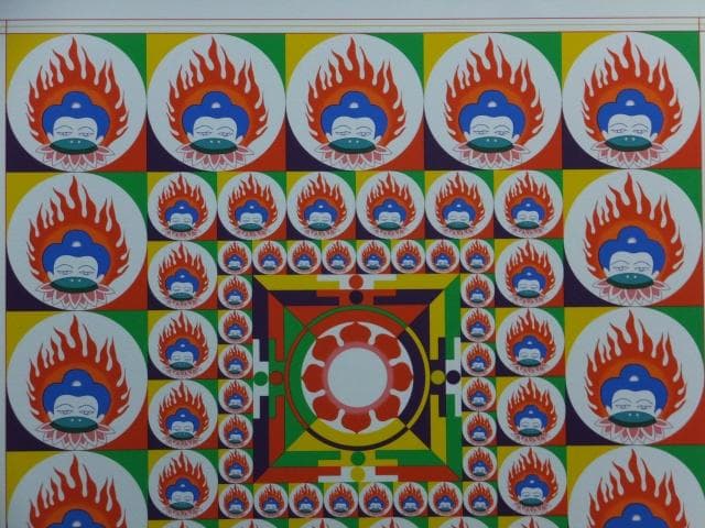 前田常作 直筆サイン『仏母マンダラ』リトグラフ 1988年 シート 0829G