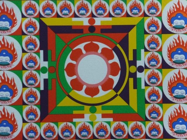 前田常作 直筆サイン『仏母マンダラ』リトグラフ 1988年 シート 0829G