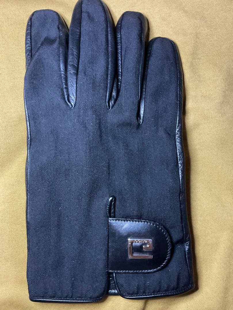 GUCCI グッチ　黒手袋 レザー　イタリア製　XL 大きいサイズ