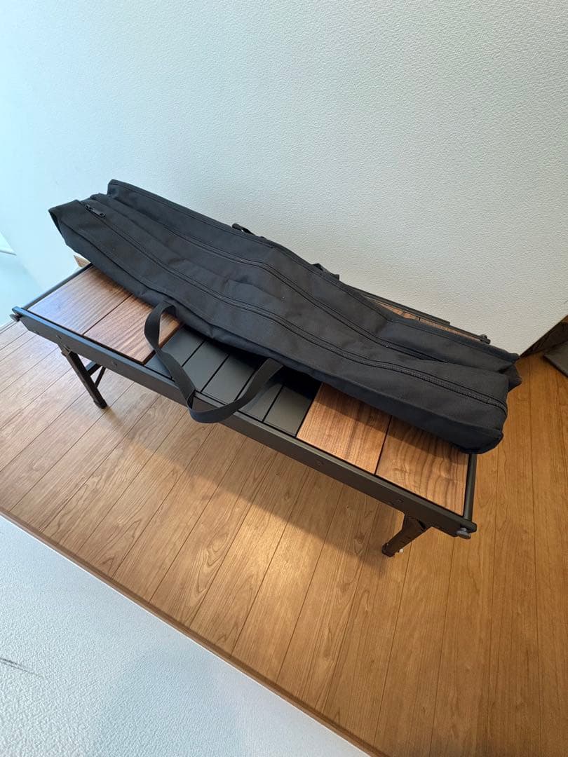 アウトドアテーブル 木材と金属 収納バッグ付き