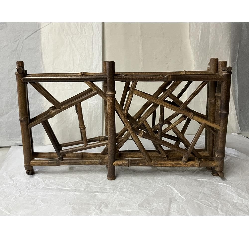 w162 竹製 氷裂結界 炉屏 結界 衝立 煎茶道具 茶道具