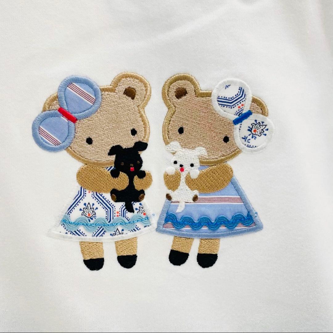 ファミリア 即完売　美品　ブルーリバティ　クマ　　テリア　Tシャツ　パフスリーブ