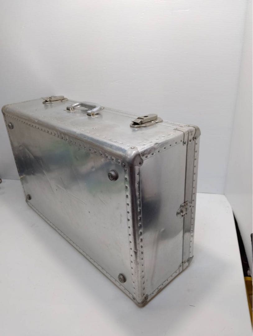 【希少】大型 アルミトランク ヴィンテージ 収納ボックス 什器 インダストリアル