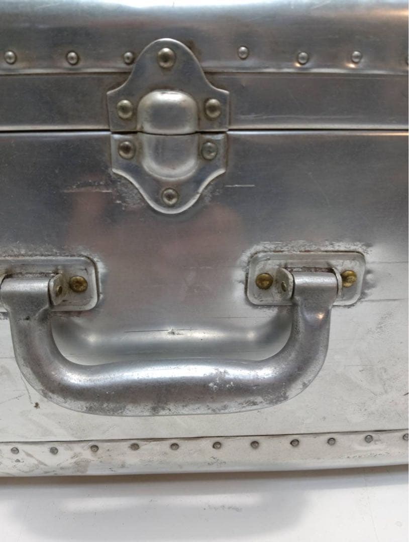 【希少】大型 アルミトランク ヴィンテージ 収納ボックス 什器 インダストリアル