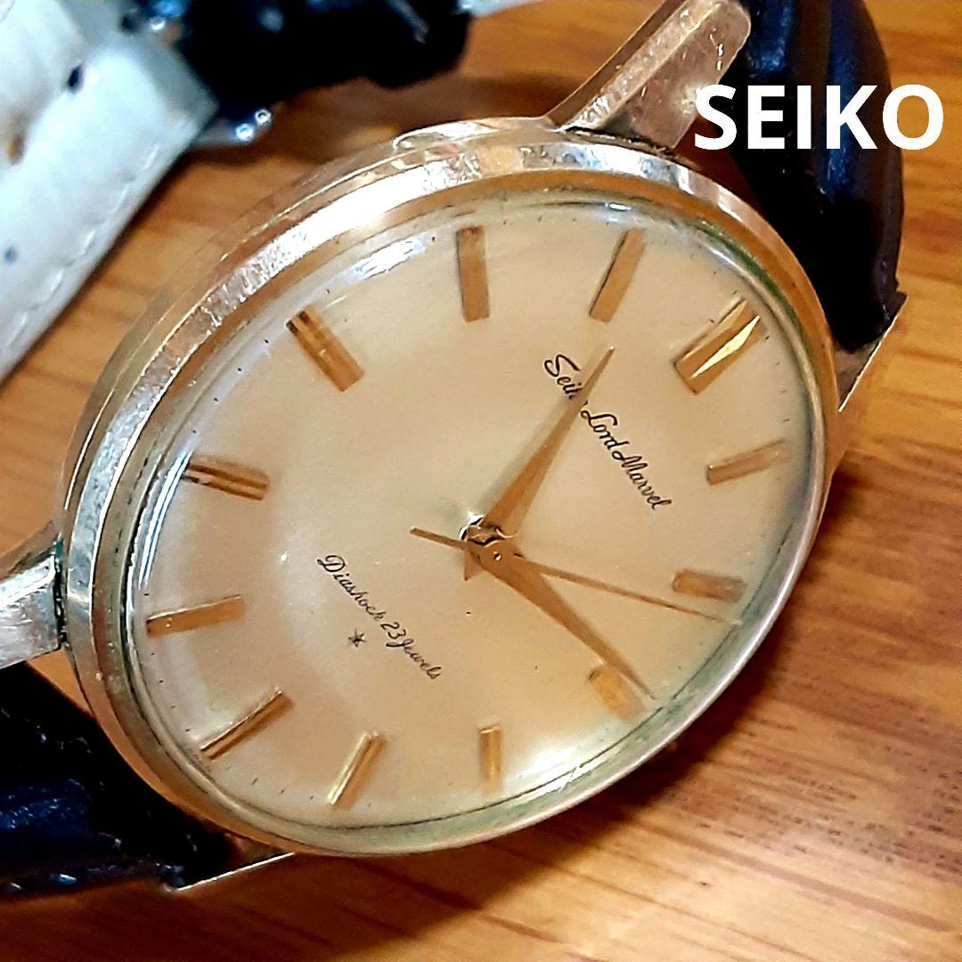 セイコー　ロードマーベル　初期 ADダイヤル　14KGF　手巻きメンズ腕時計