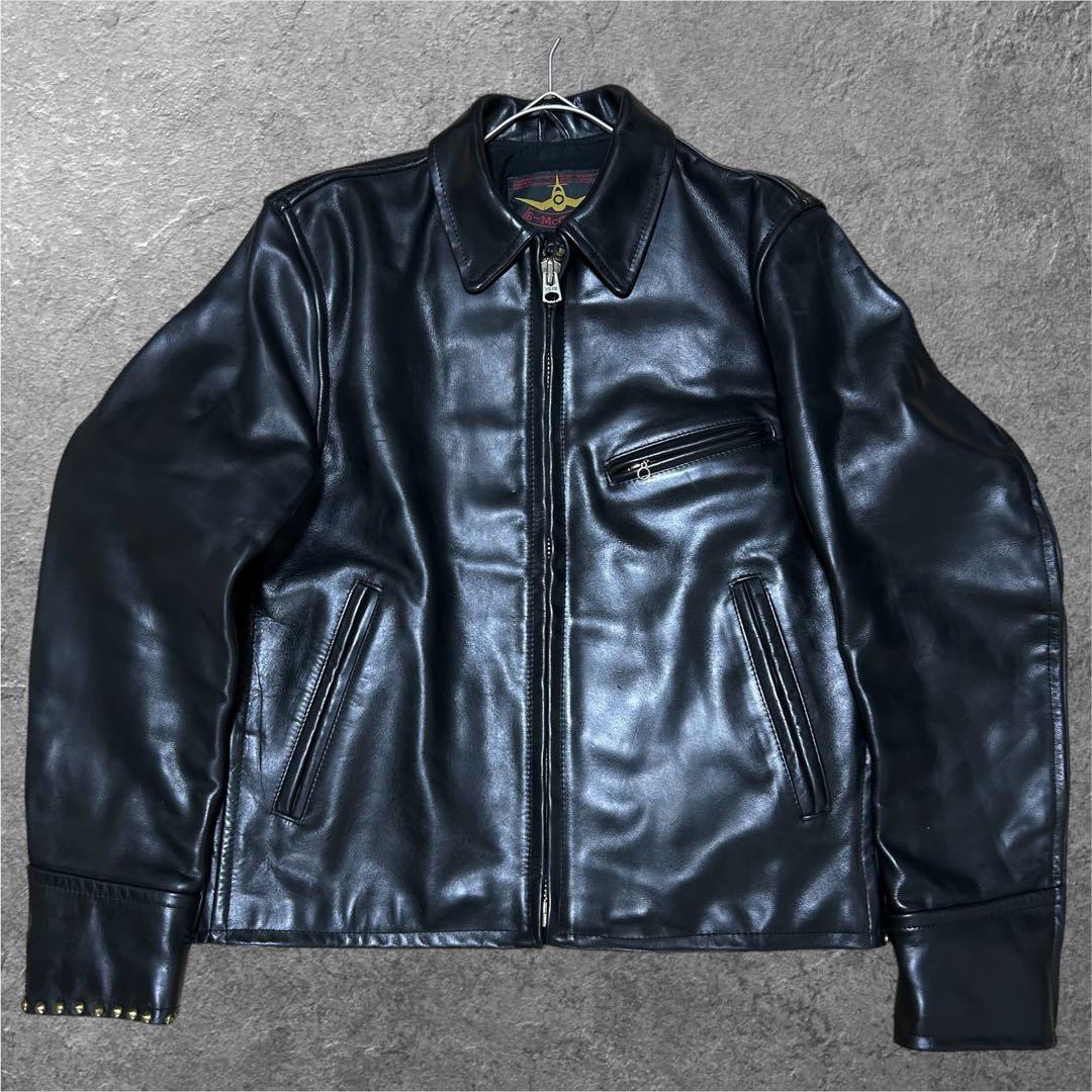 B-McCOY'S Steerhide シングルライダースジャケット 本革 牛革