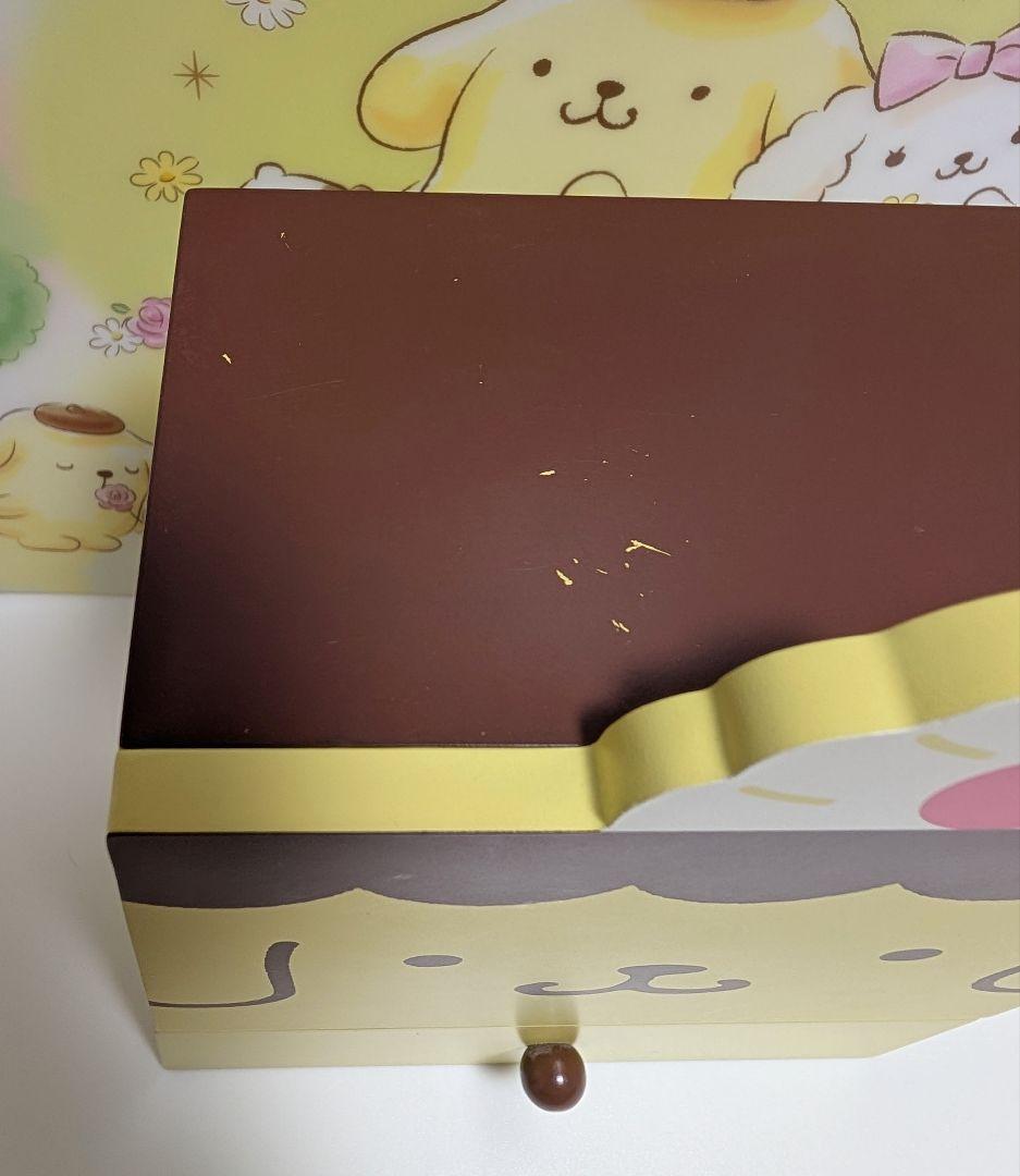 ポムポムプリン　木製　ミニチェスト　小物入れ　アクセサリーケース