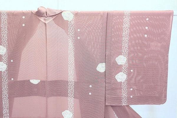 ★専用★未使用品 夏着物 夏 絽 小紋 くすみピンク 身丈155.5cm