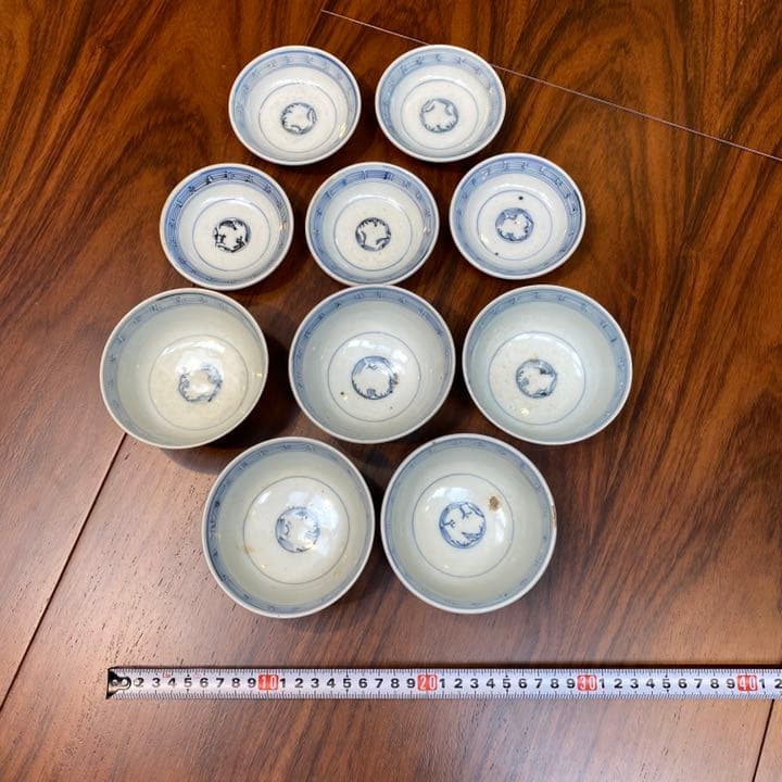 古伊万里　飯茶碗蓋付き　5個セット