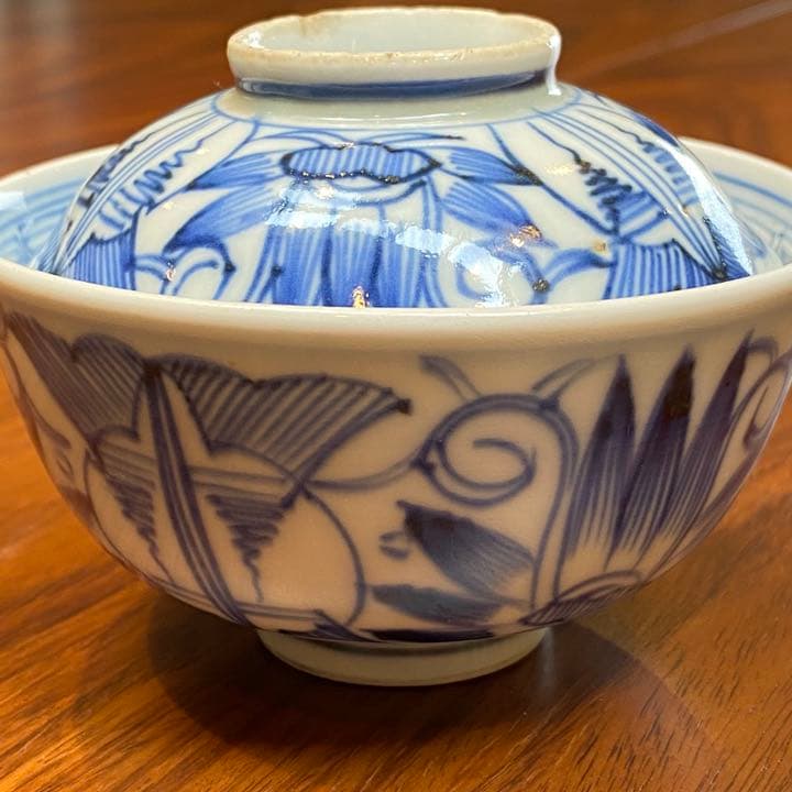 古伊万里　飯茶碗蓋付き　5個セット