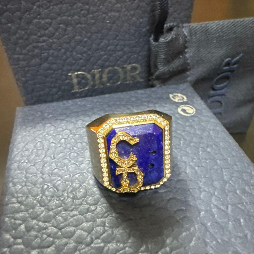 1月11日まで値下げ！Dior カクタスジャック　ラインストーンシグネットリング