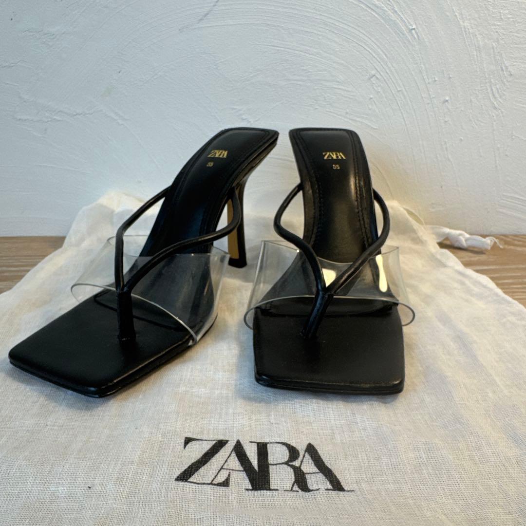 ZARA ブラック ミュール 35サイズ