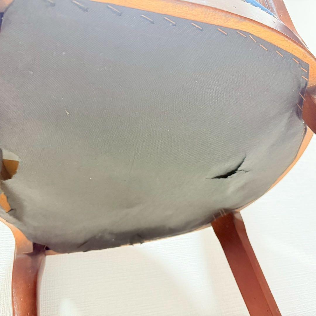 イタリア ダイニングチェア ブルー イタリア家具 高級感 猫脚　2脚