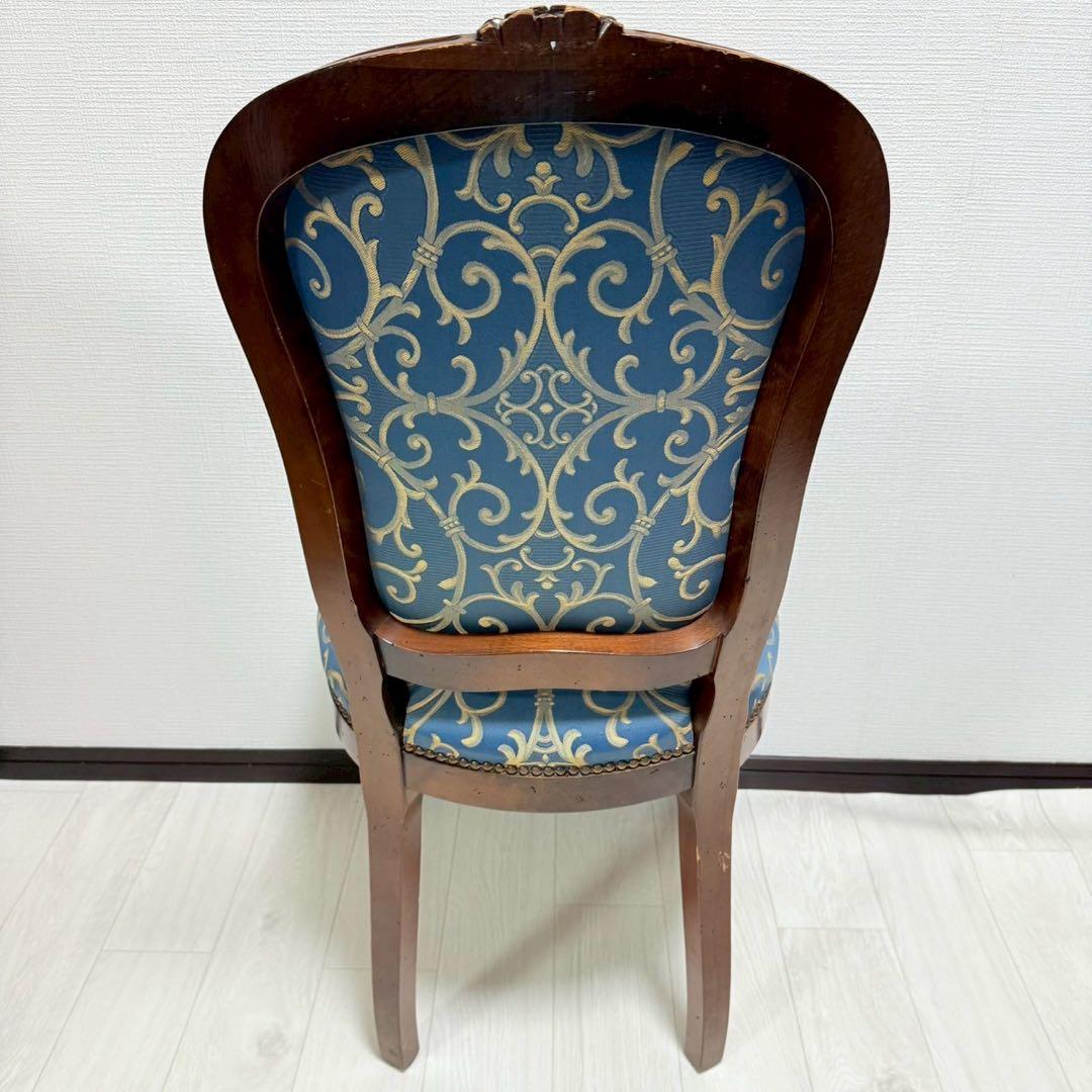 イタリア ダイニングチェア ブルー イタリア家具 高級感 猫脚　2脚