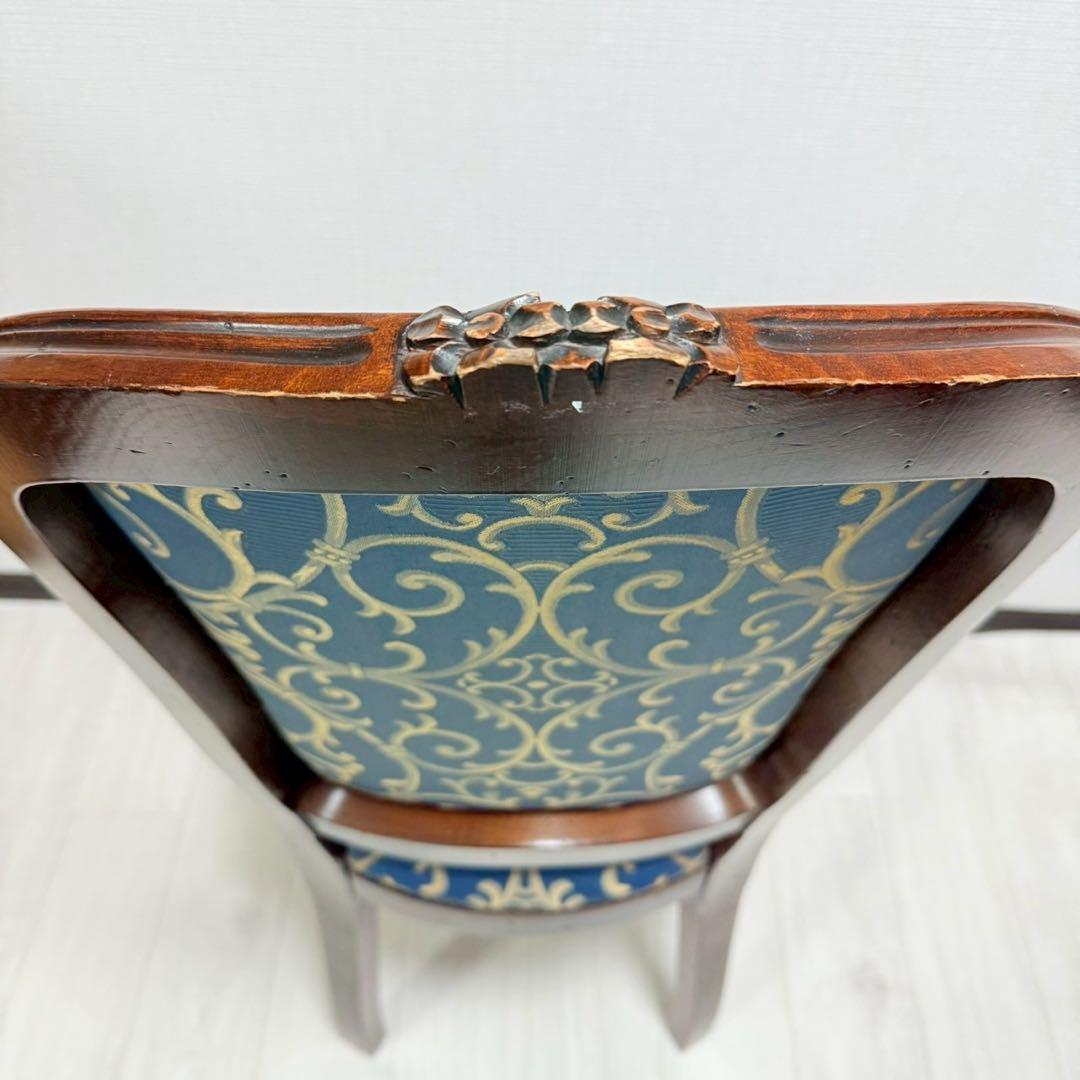 イタリア ダイニングチェア ブルー イタリア家具 高級感 猫脚　2脚