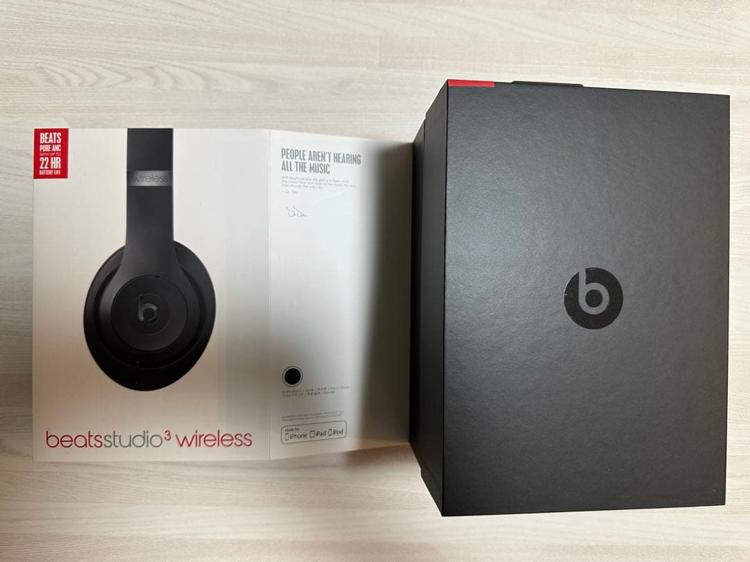 箱付属品ありBeats studio3 ワイヤレスヘッドホン 黒