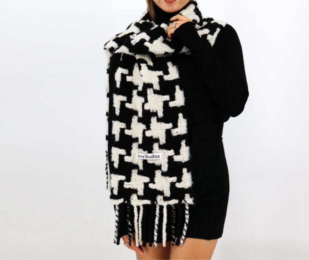 Acne studios アクネストゥディオス マフラー　千鳥格子　アルパカ