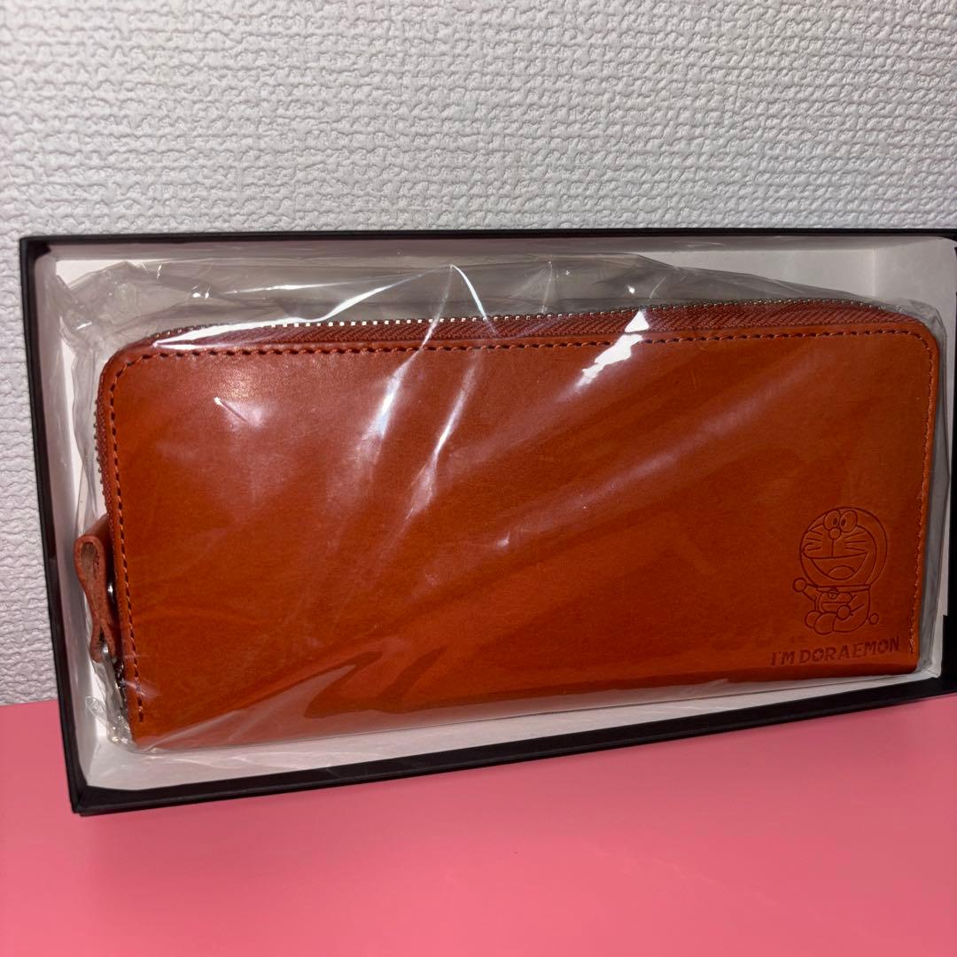 【新品・未使用】ドラえもん 本革 長財布 I’M DORAEMON オレンジ