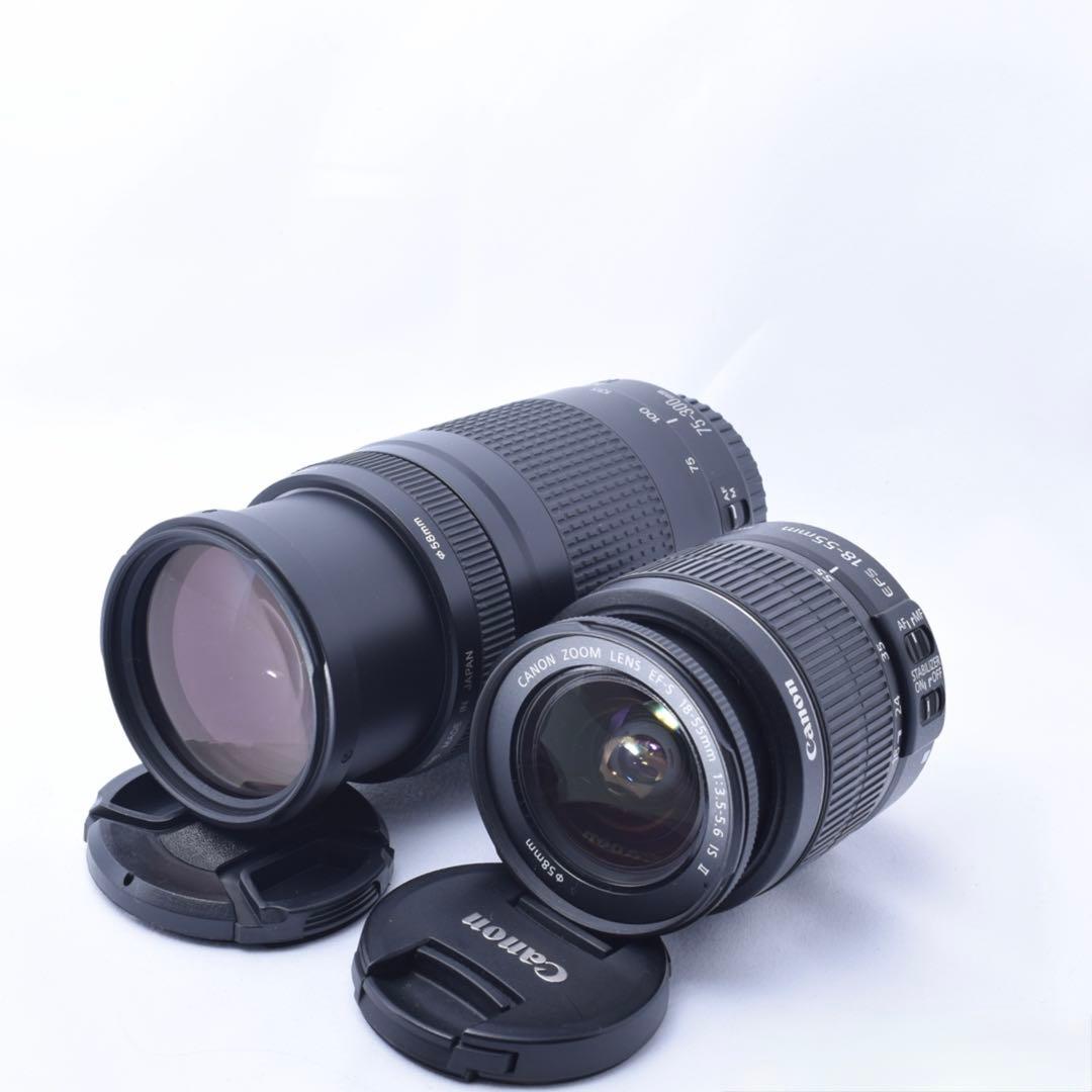 ❤️極美品❤️Canon Kiss X7 ダブルレンズセット✨大容量SD＆お手入れ付