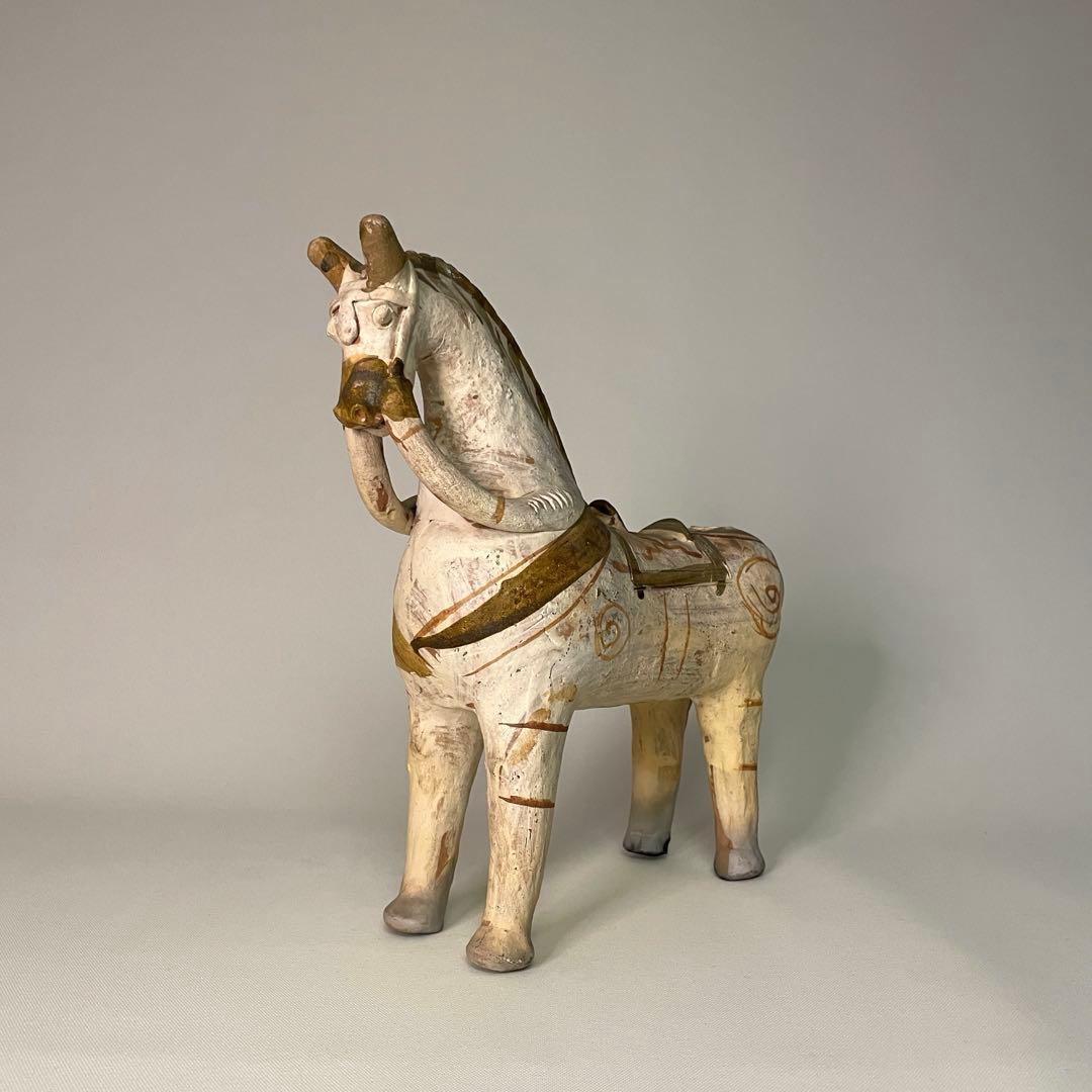 ヴィンテージ ペルー プカラ フォークアート ロバ 馬のオブジェ