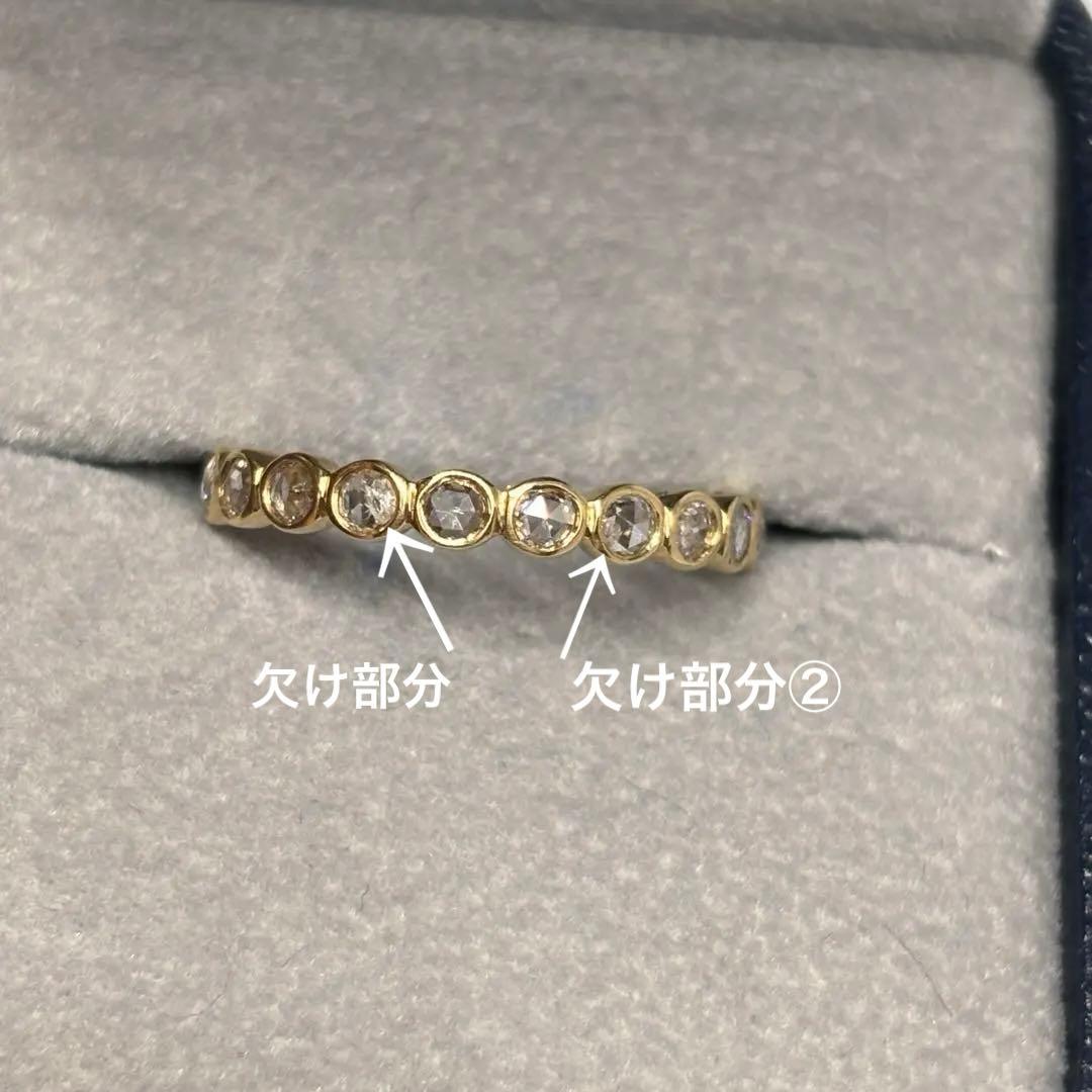 K18 ローズカット フルエタニティリング