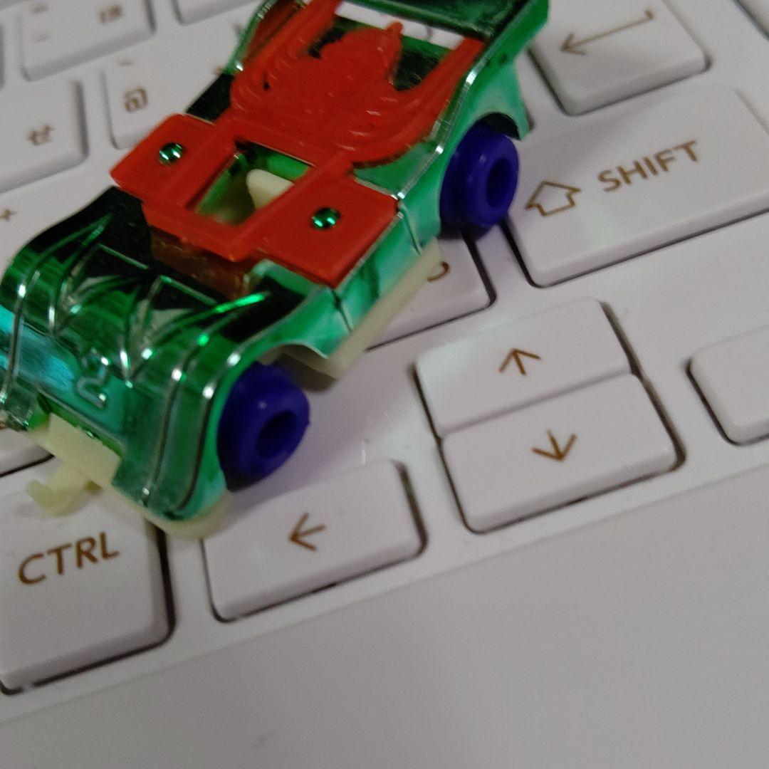 グリコ おまけ　Glico ミニカー メタリックグリーン