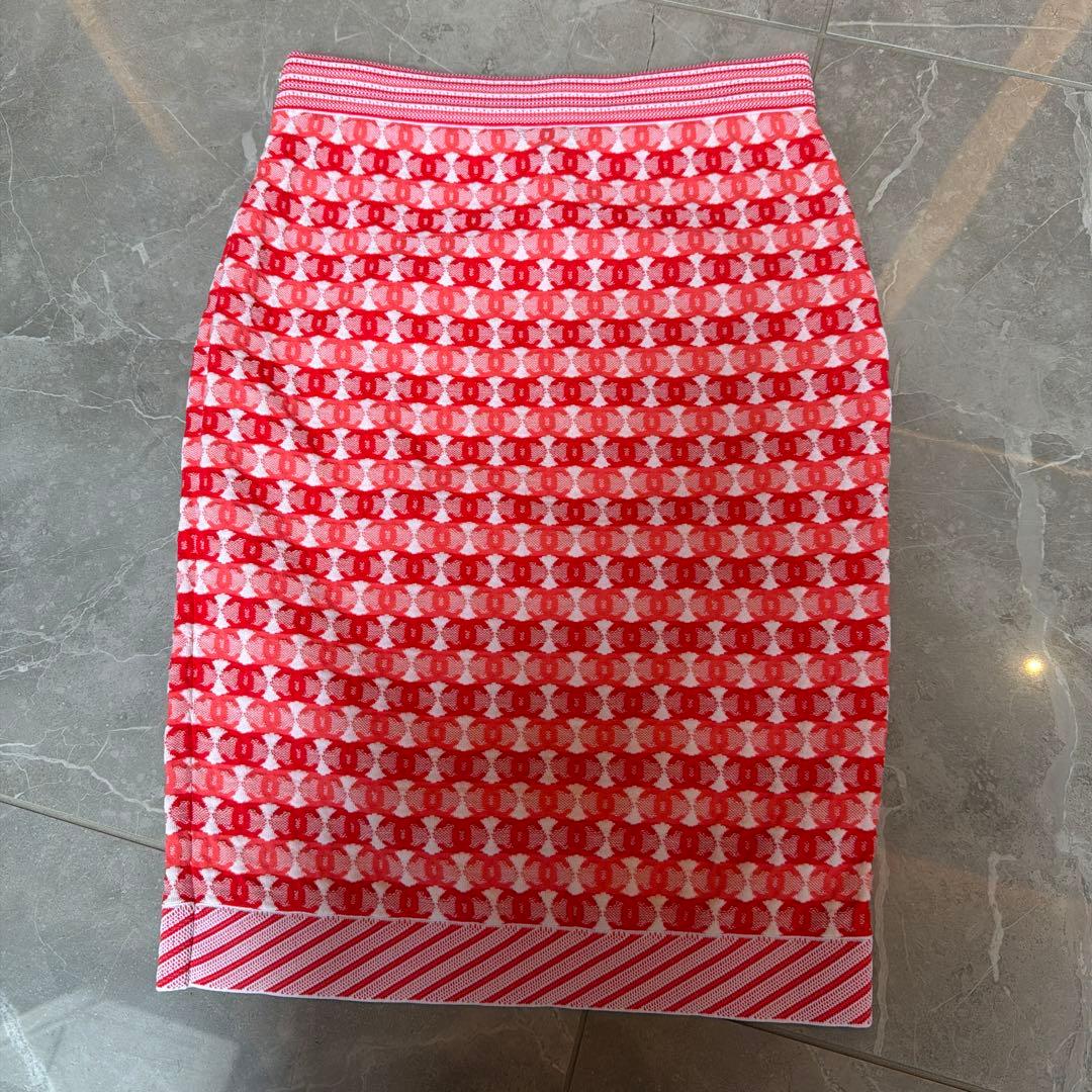 赤と白のタイトスカート 36 CHANEL シャネル