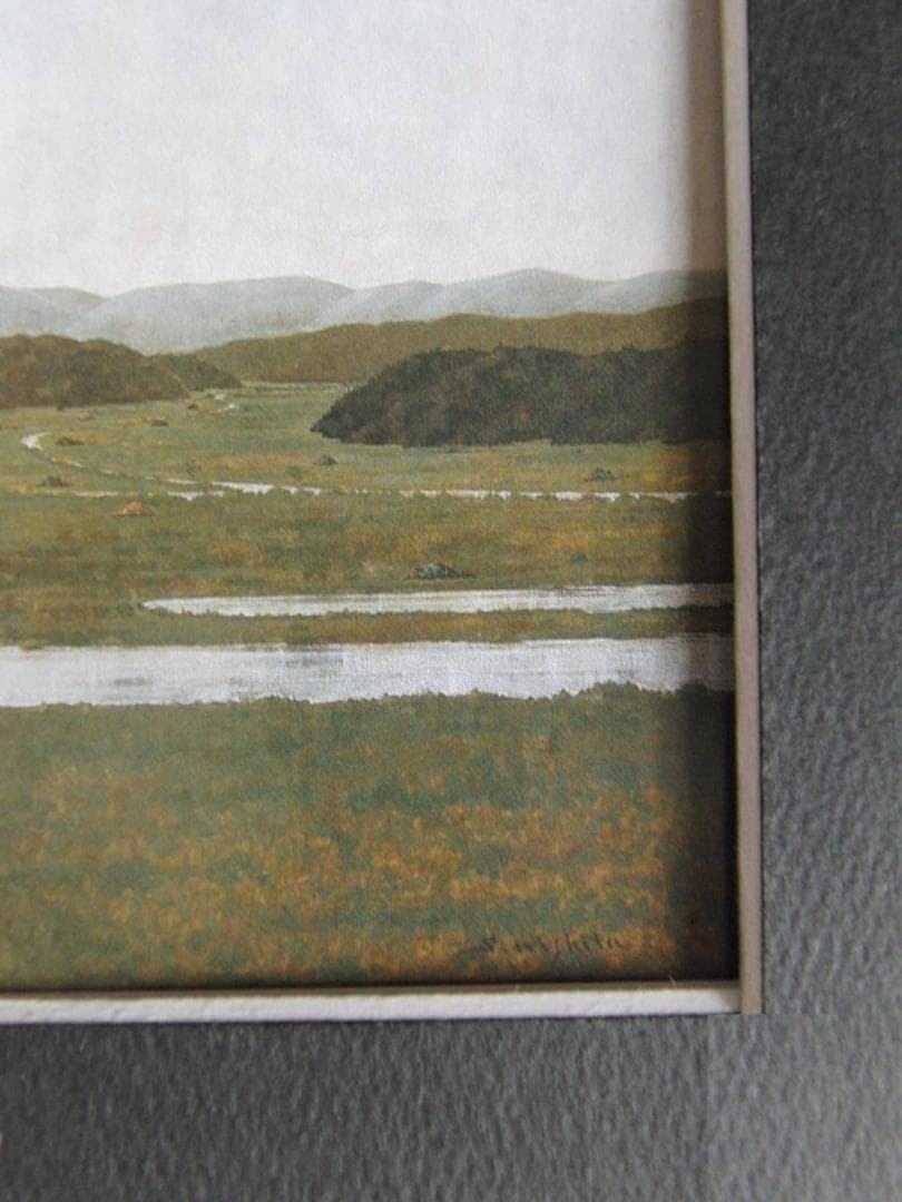 西田伸一、【刻・流】、希少な額装用画集より、新品額装付