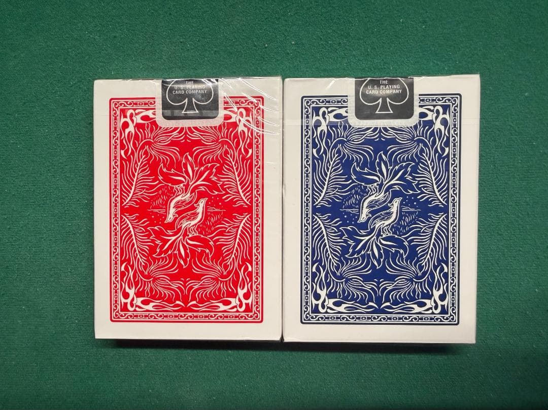 Phoenix Back Playing Cards 赤 青 セット