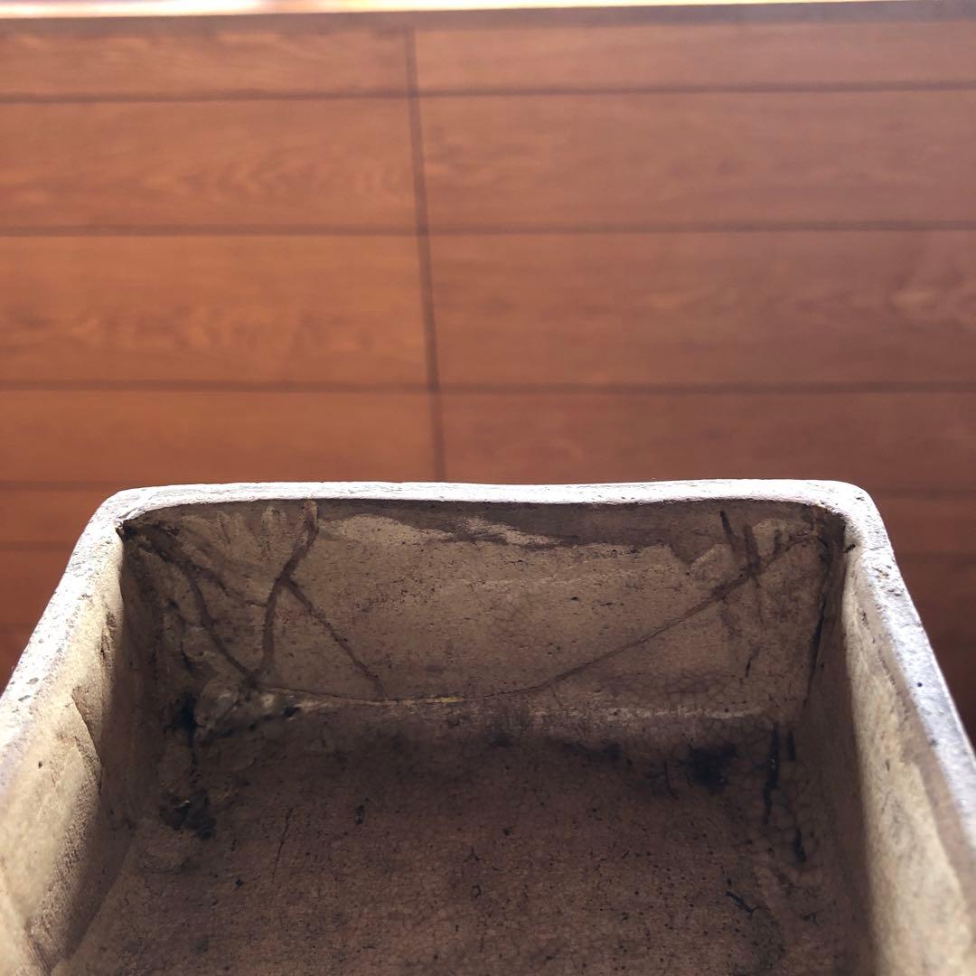 時代織部三つ足蓋物　骨董品