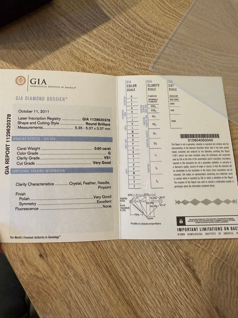 GRAFF パラゴンソリテールリング0.60ct 8号