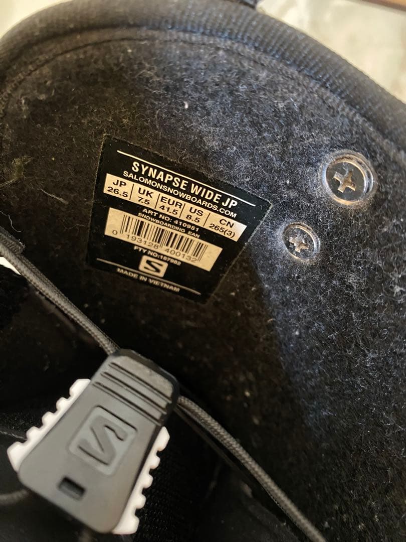 サロモン シナプス ワイド スノーボード ブーツ 26.5cm