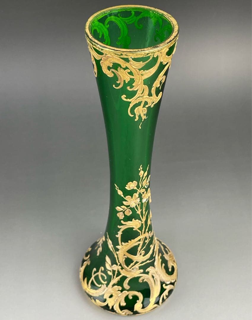 【希少】モーゼル ２３．８㎝ エナメル盛 金彩 金盛り 花瓶 水差し ピッチャー