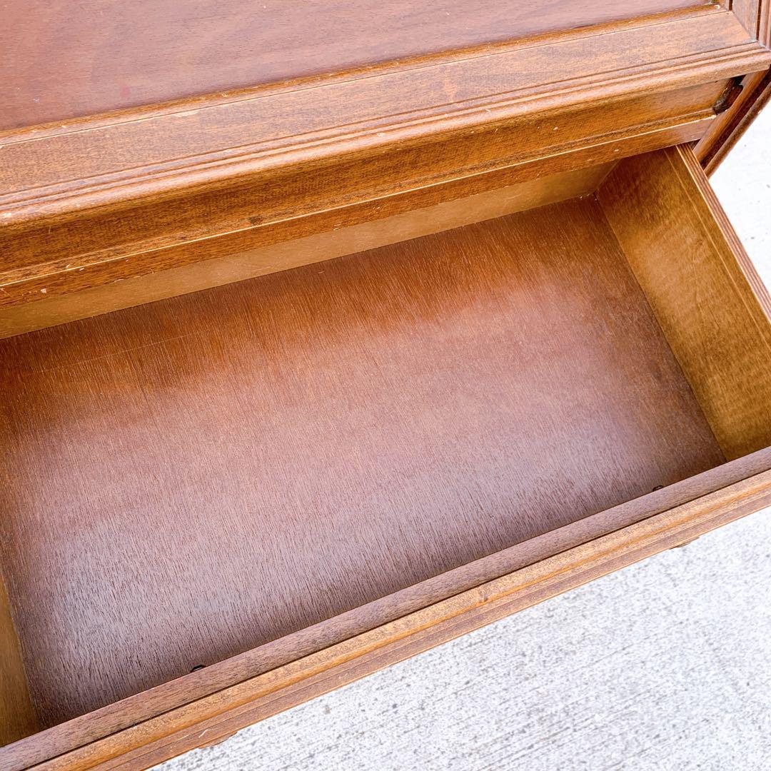 【稀少家具】イタリア 象嵌ライティング ビューロー レトロ机 木製 デスク