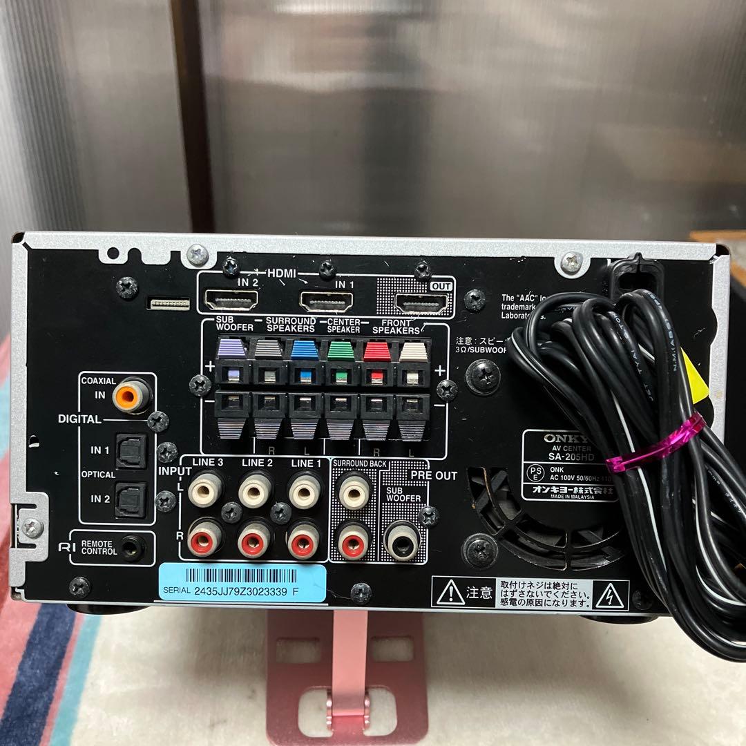 ONKYO AVアンプ SA-205HD リモコン付き