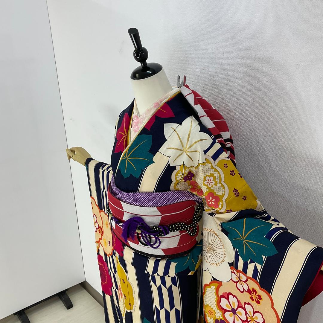 【美品　正絹お振袖　長襦袢　7点セット　Mサイズ　大正ロマン調】