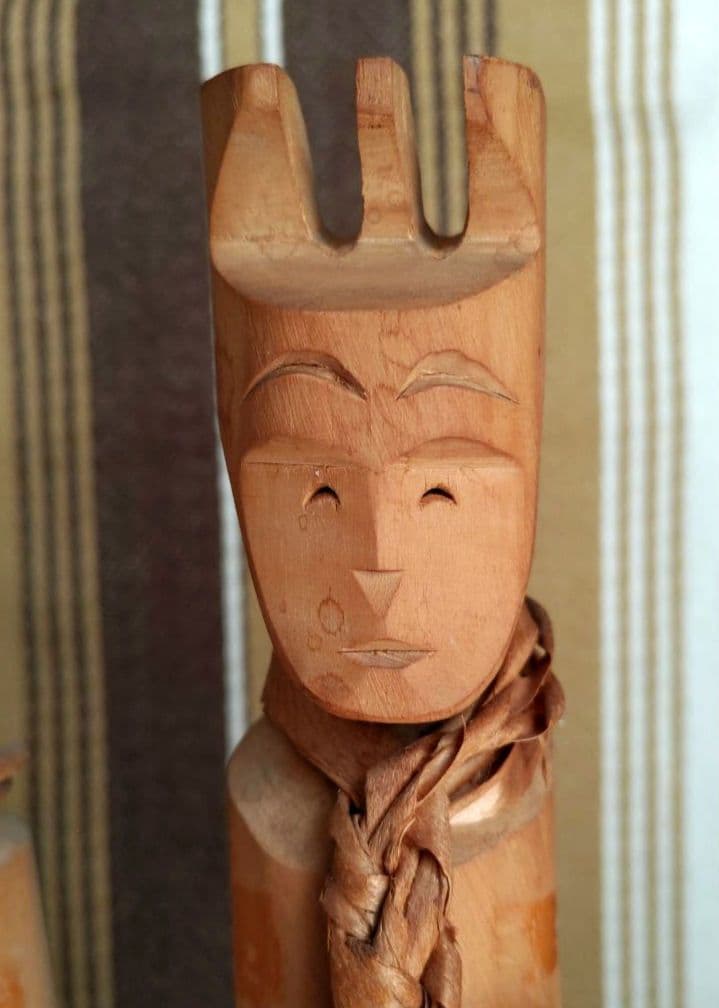 【貴重】ゲンダーヌ作 セワポロロ 北川源太郎署名入 ウィルタ木偶