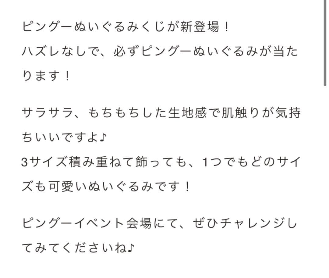 H*u様 ピングーぬいぐるみくじ　一等　Ｌサイズ