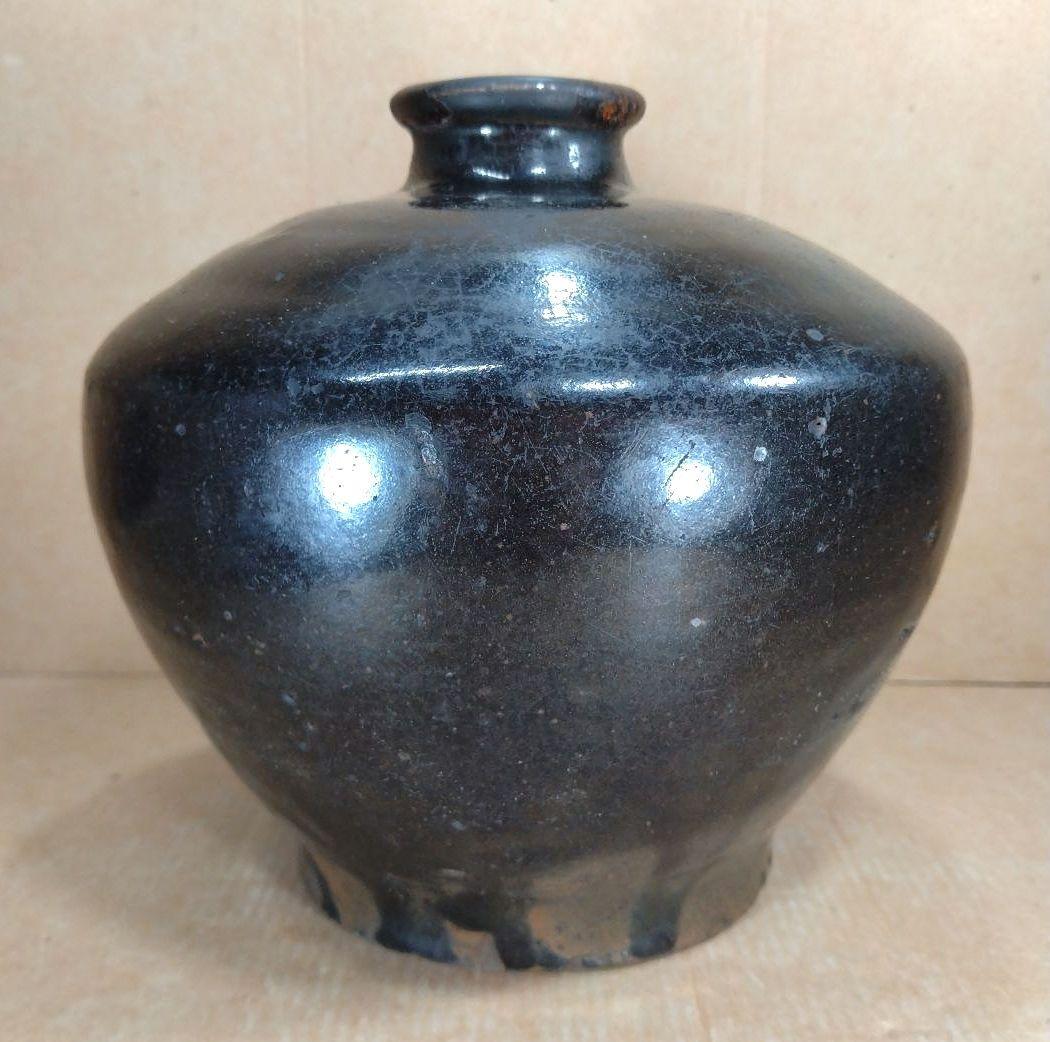 黒高麗花入 表千家十五代(当代)猶有斎 書付箱 黒高麗壷 茶道 李朝 高麗